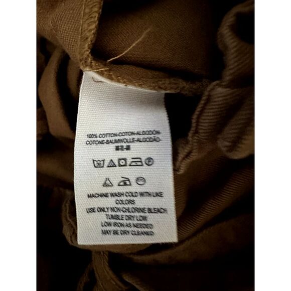 Free People - Brown Paperbag Pants With Belt Tapered Ankle - Size 8 - Picture 8 of 10